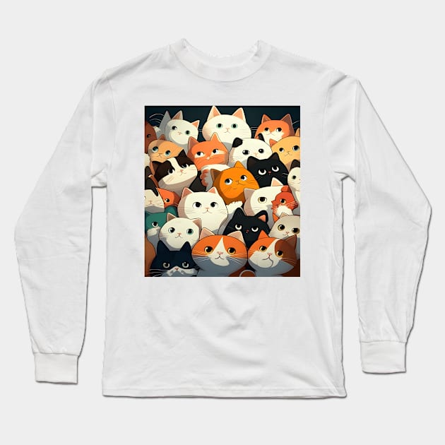 I Need All These Cats Cat Owner Cats - Funny Cats Long Sleeve T-Shirt by Rochelle Lee Elliott